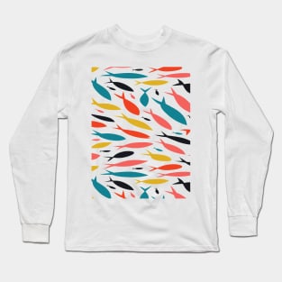 Colorful ocean pastel pattern Long Sleeve T-Shirt